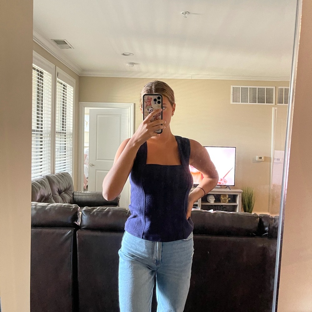 Anthropologie square neck blouse